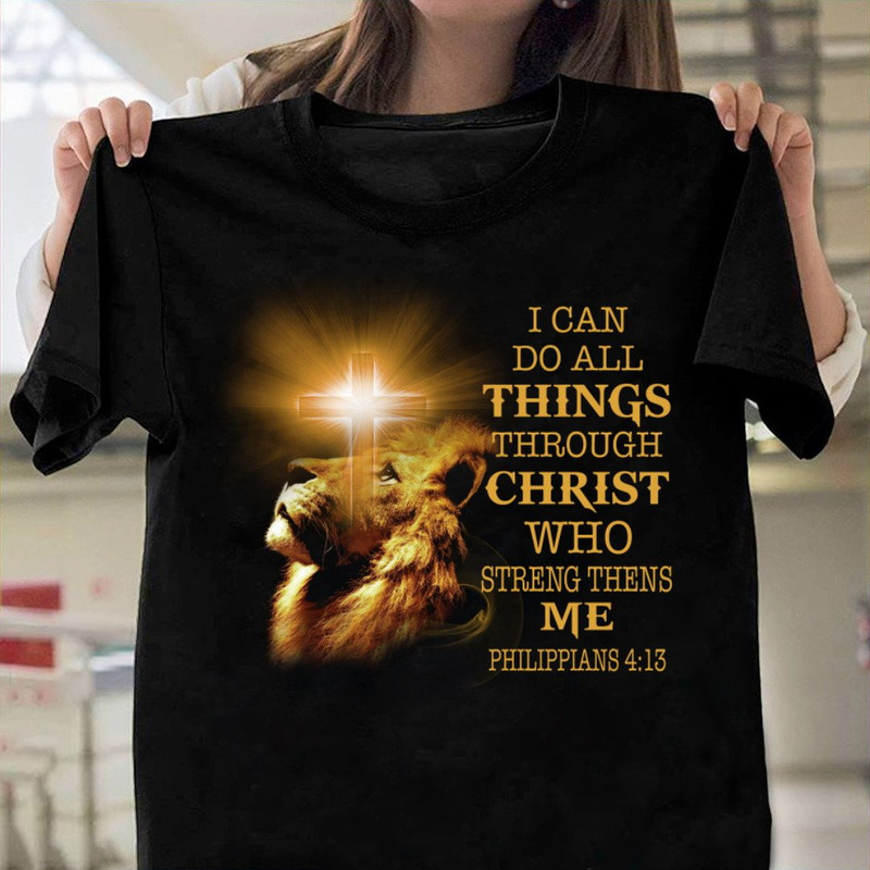 I Can Do All Things Philippians 4:13 Religious Lion Christian T-shirt, Quote Shirt, Trending shirt, Unisex shirt