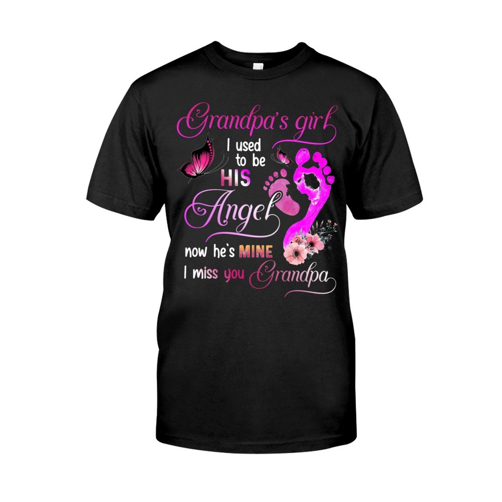 Grandpa's Girl- I used to be his angel now he's mine Shirt, Trending shirt, Unisex shirt