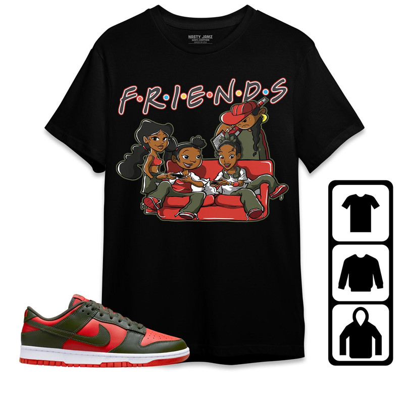 Dunk Low Mystic Red Unisex Shirt, Kid, Toddler, Sweatshirt, Hoodie, Melanin Friends Sisters, Shirt To Match Sneaker.jpg
