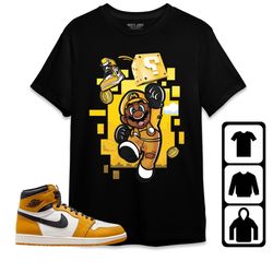 jordan 1 yellow ochre unisex shirt, kid, toddler, sweatshirt, hoodie, sneaker bros