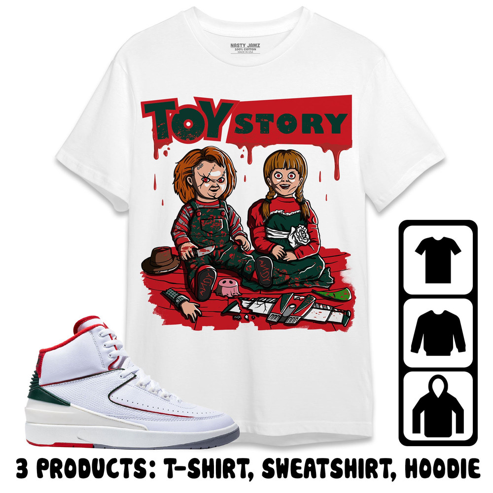 Horror Toys Unisex Tees Jordan 2 Italy Sweatshirt to match Sneaker, Outfit Sneaker Italy 2s Graphic Tees.jpg