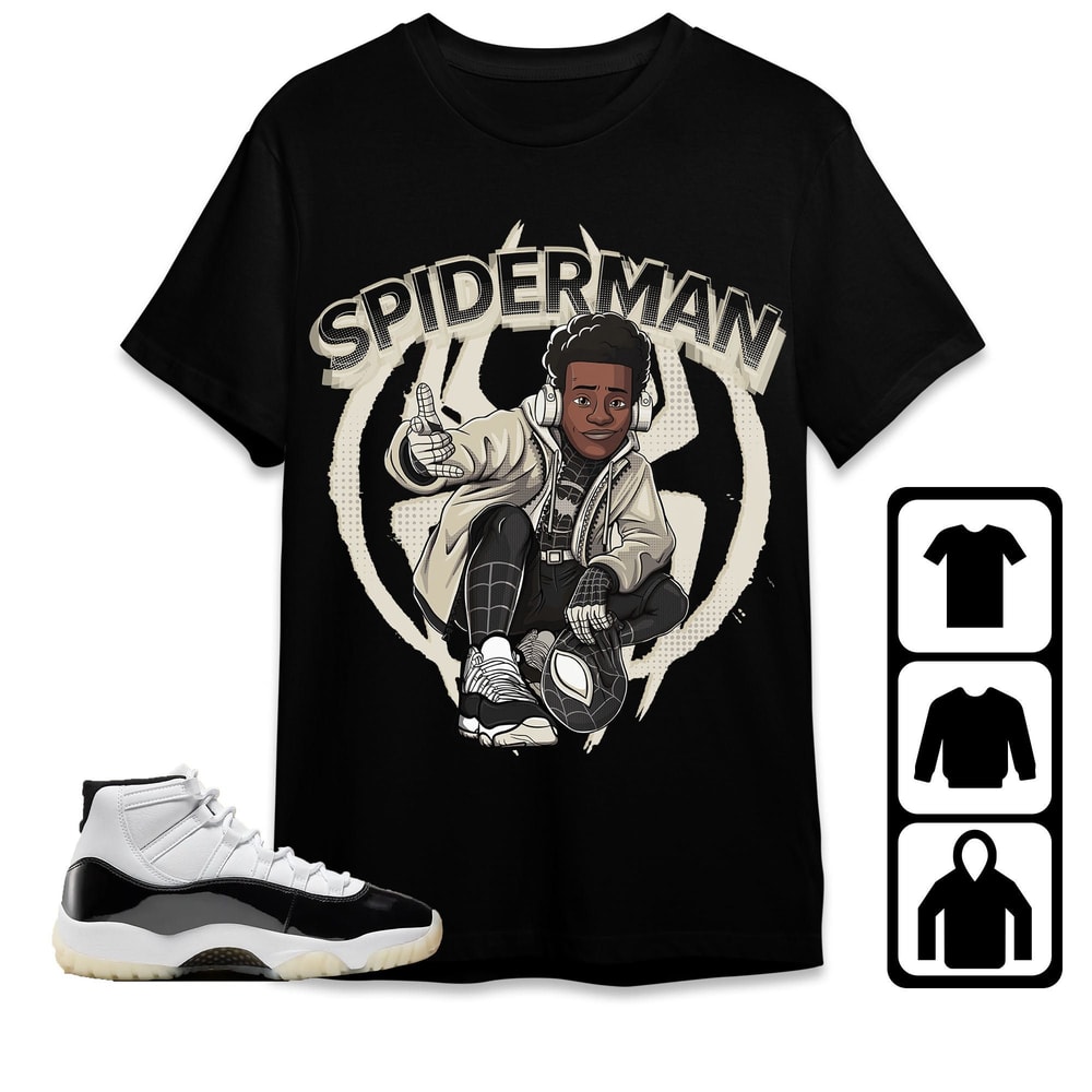 Spiderman Miles Unisex Tees Jordan 11 Gratitude Sweatshirt to match Sneaker, Outfit Birthday Gift for Friends.jpg