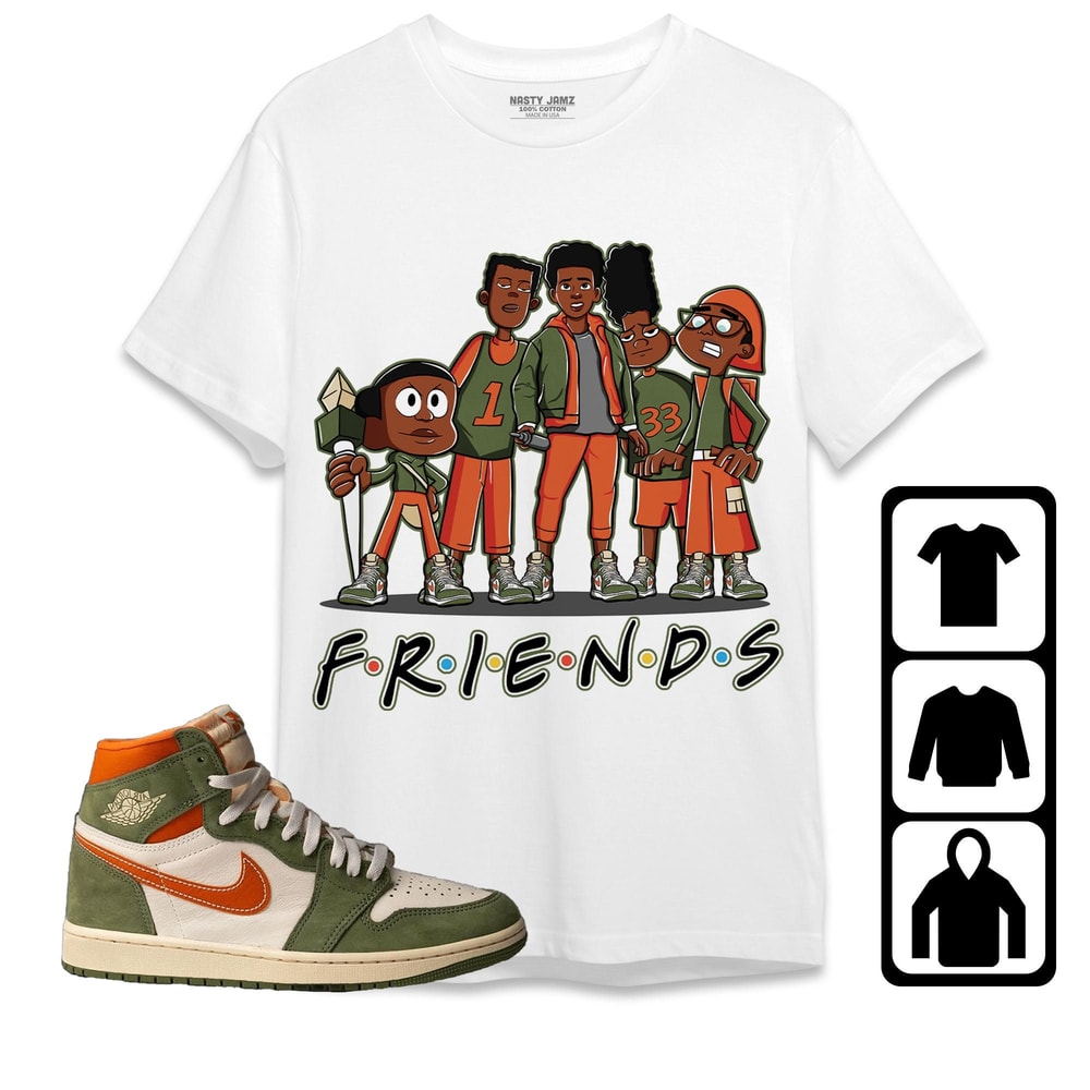 Melanin Boys Friends Unisex Tees Jordan 1 High OG Celadon Sweatshirt to Match Sneaker, Outfit High OG Celadon Birthday Gift.jpg