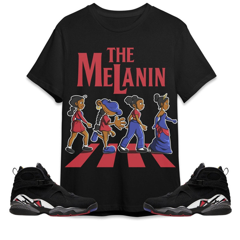 The Melanin Unisex Tees Jordan 8 Playoffs Sweatshirt to match Sneaker, Outfit Birthday Girl match Jordan Tees.jpg