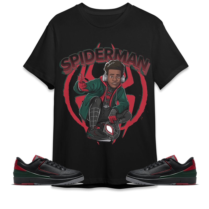 Jordan 2 Low Christmas Unisex Shirt, Kid, Toddler, Sweatshirt, Hoodie, Spiderman Miles, Shirt To Match Sneaker.jpg