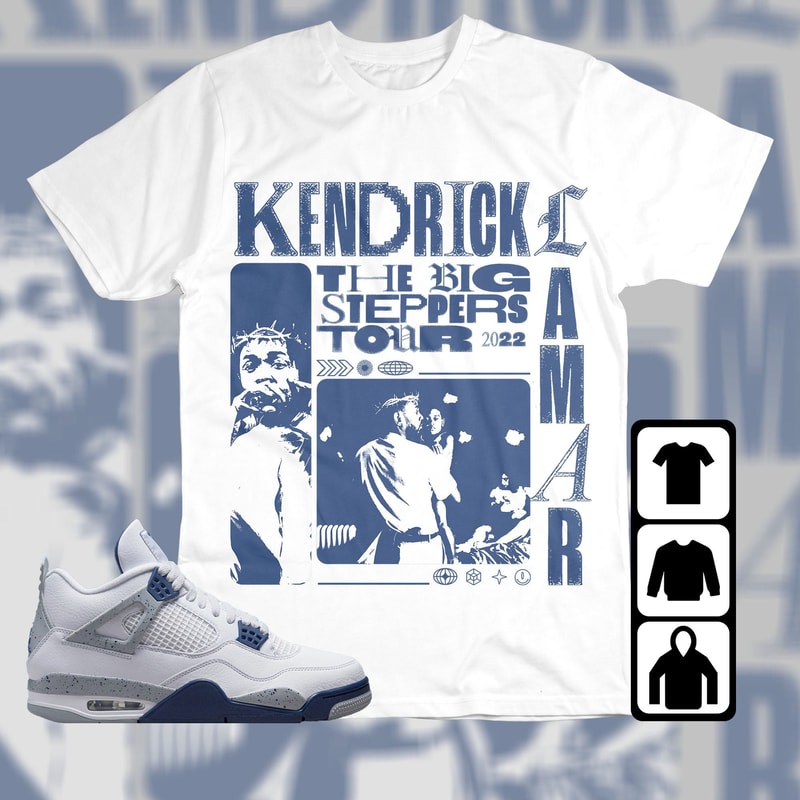 AJ 4 Retro White Midnight Navy Unisex T-Shirt, Sweatshirt, Hoodie, KDOT, Vintage Shirt To Match Sneaker.jpg