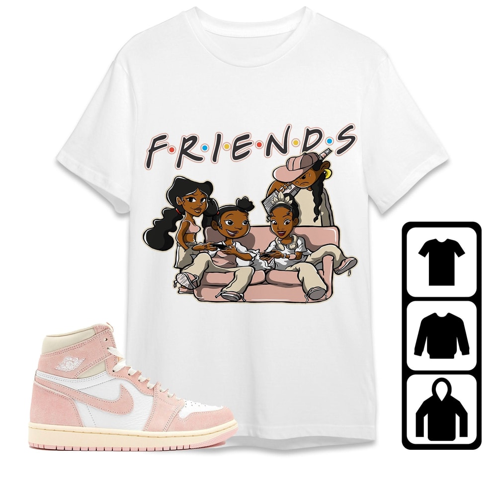 AJ 1 OG Washed Pink Unisex T-Shirt, Tee, Sweatshirt, Hoodie, Melanin Friends Sisters, Shirt To 1s Washed Pink.jpg