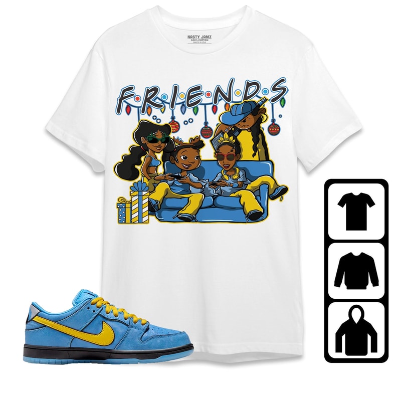 Melanin Friends Xmas Unisex Tees SB Dunk Bubbles - Copy Sweatshirt to match Sneaker, Outfit Dunk Bubbles Birthday Gift.jpg