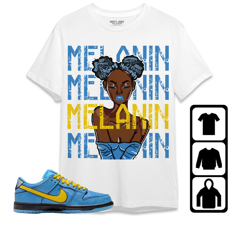 Melanin Girl Unisex Tees SB Dunk Bubbles Sweatshirt to match Sneaker, Outfit Dunk Bubbles Birthday Gift.jpg