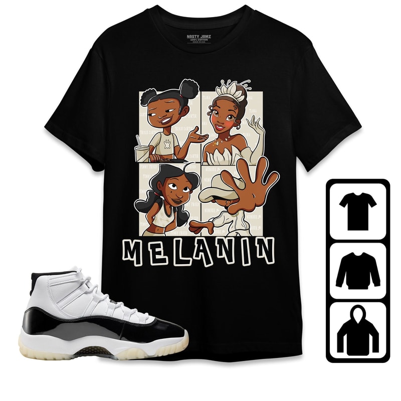 MELANIN Sisters Unisex Tees Jordan 11 Gratitude Sweatshirt to match Sneaker, Outfit Birthday Gift.jpg