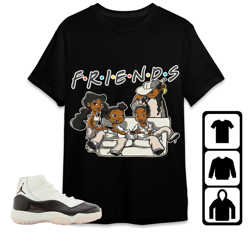 Melanin Friends Sisters Unisex Tees, Jordan 11 Neapolitan Match Sweatshirt Birthday Gift, Outfit Neapolitan 11s Hoodie match Sneaker.jpg
