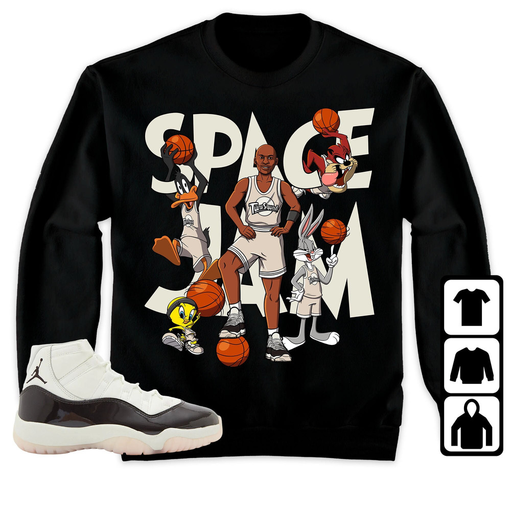 MJ Tune Squad Unisex Tees Jordan 11 Neapolitan Sweatshirt to Match Sneaker, Outfit Neapolitan Birthday Gift Firends.jpg