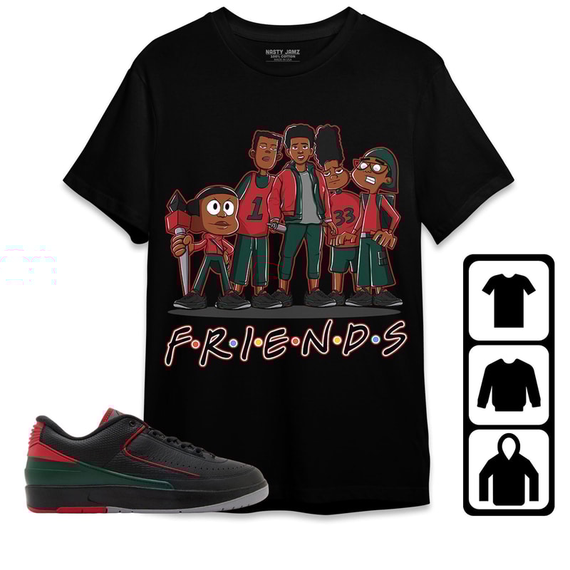 Melanin Boys Friends Unisex Tees Jordan 2 Low Christmas Sweatshirt to Match Sneaker, Outfit Birthday match AJ Low Christmas 2s.jpg