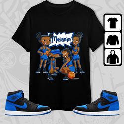 basketball melanin team sweatshirt jordan 1 royal reimagined