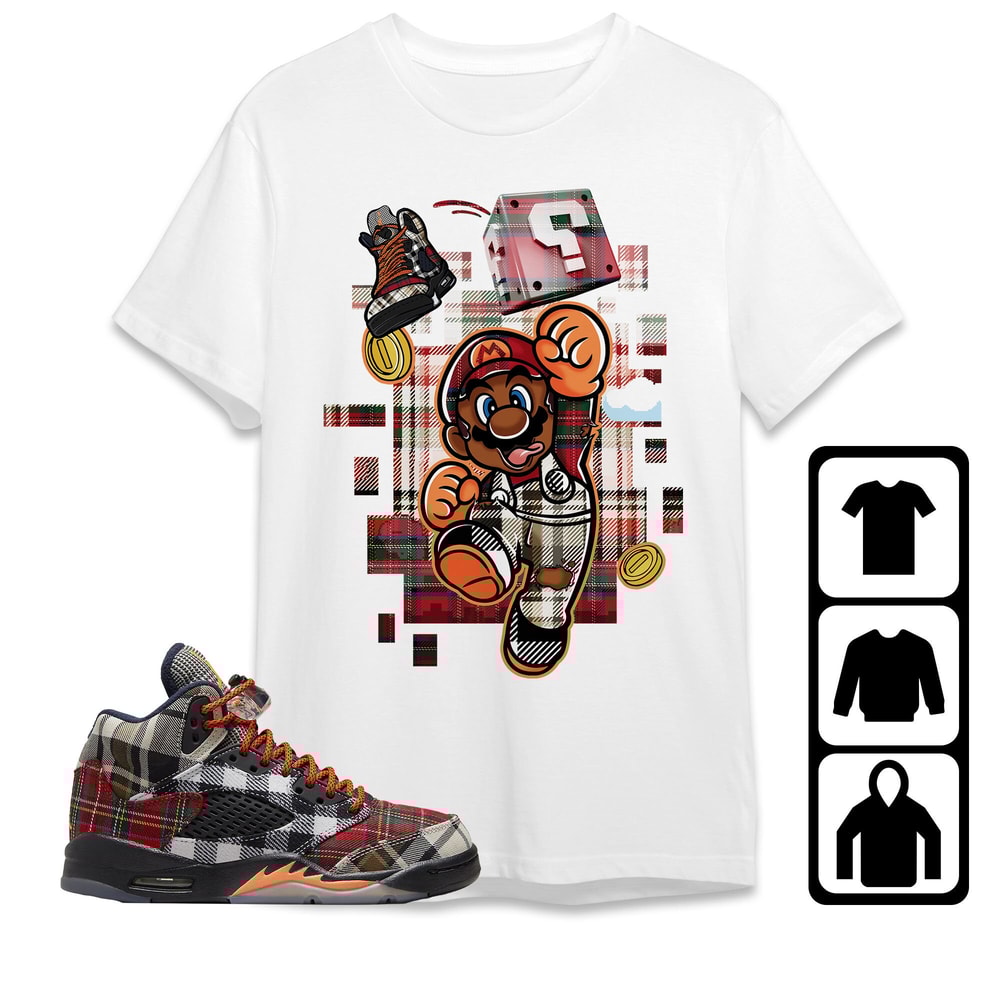Sneaker Bros Unisex Tees Jordan 5 Plaid Match Sweatshirt Birthday Boy Gift, Outfit Plaid 5s Hoodie match Sneaker.jpg
