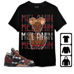melanin girl unisex tees jordan 5 plaid sweatshirt