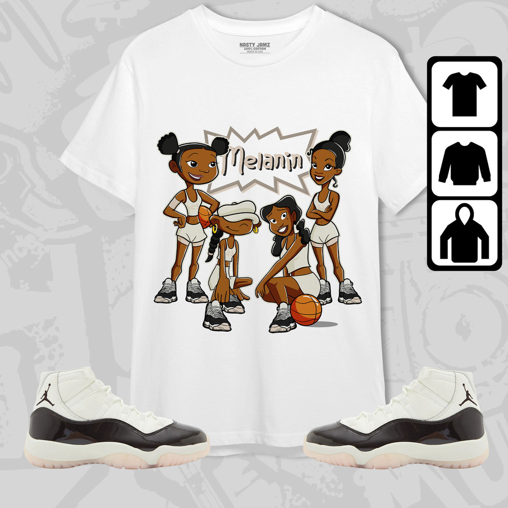 Basketball Melanin Team Sweatshirt Jordan 11 Neapolitan match Tees Birthday Gift, Outfit Neapolitan 11s Hoodie,Shirt match Sneaker.jpg
