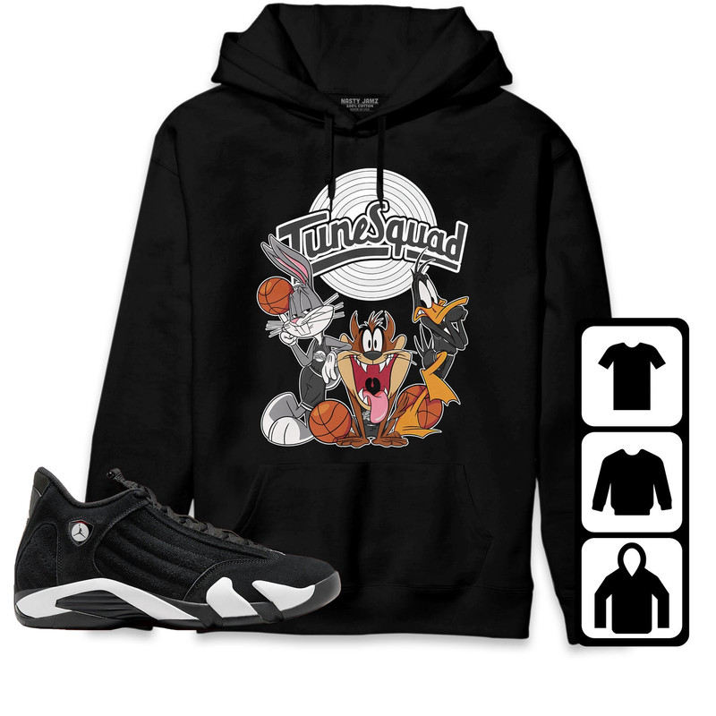 Jordan 14 Black White Unisex Shirt, Kid, Toddler, Sweatshirt, Hoodie, Tune Friends, Shirt To Match Sneaker.jpg