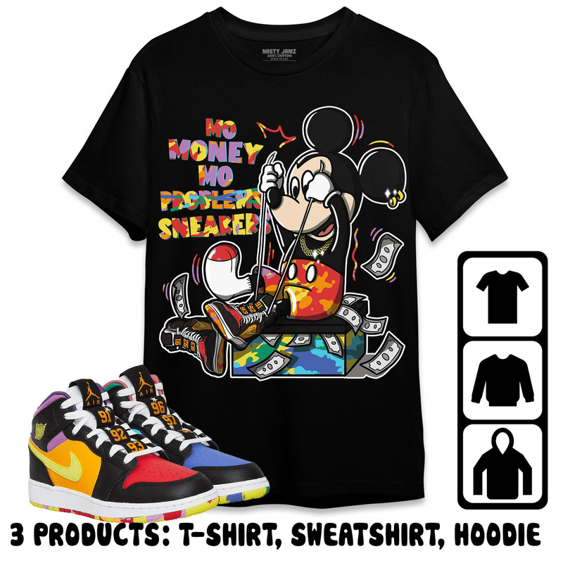Jordan 1 Mid GS Six Championships Unisex Shirt, Kid, Toddler, Sweatshirt, Hoodie, Mo Money Mickey, Shirt To Match Sneaker.jpg