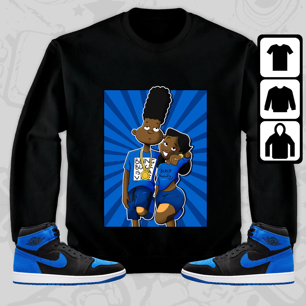 A Diffirent Love Sweatshirt Jordan 1 Royal Reimagined match Tees Birthday Gift, Outfit Royal Reimagined 1s Hoodie.jpg