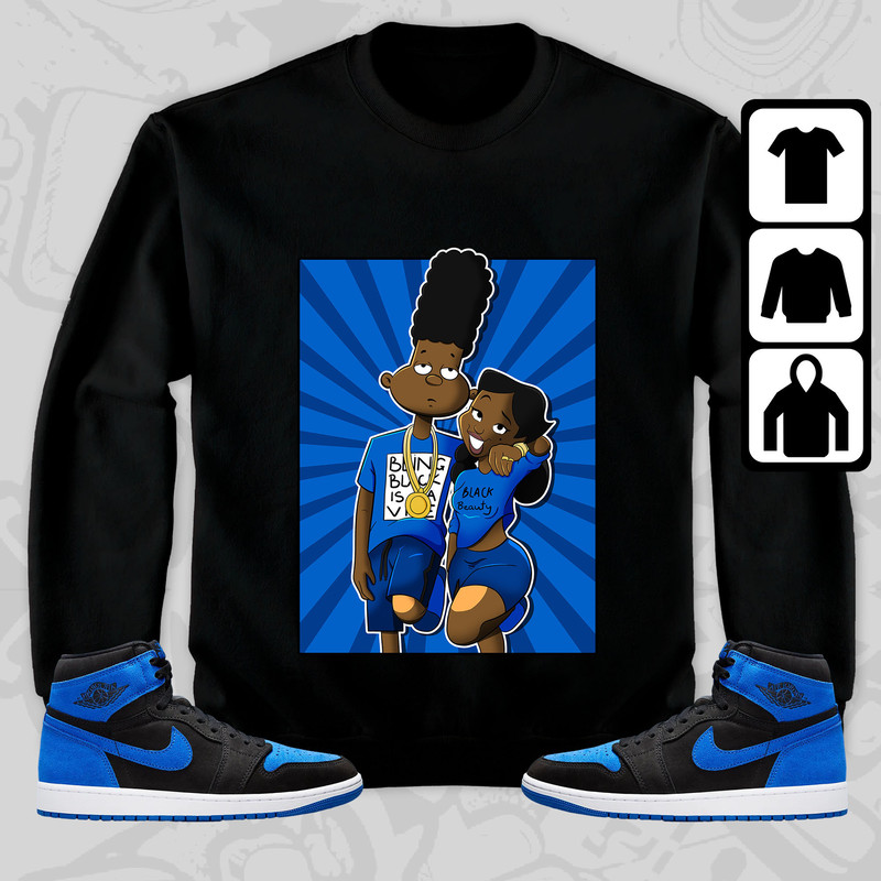 A Diffirent Love Sweatshirt Jordan 1 Royal Reimagined match Tees Birthday Gift, Outfit Royal Reimagined 1s Hoodie.jpg