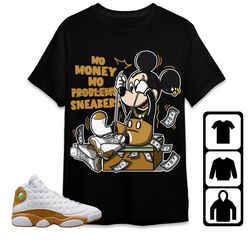mo money mickey unisex tees jordan 13 wheat, shirt to match sneaker