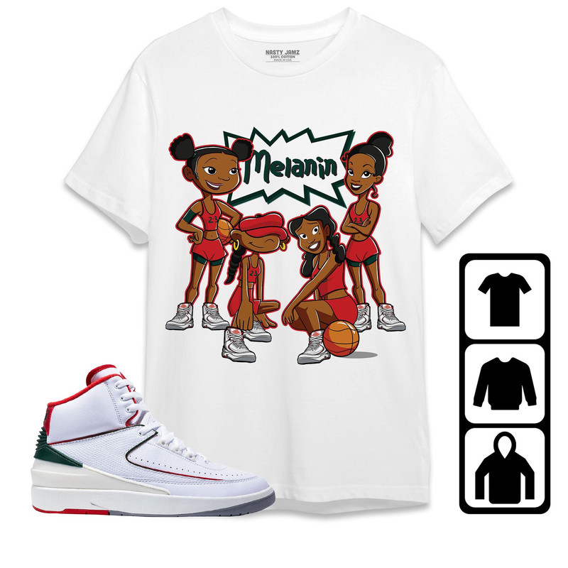 Basketball Melanin Team Unisex Tees Jordan 2 Italy Sweatshirt to match Sneaker, Outfit Birthday Gift.jpg