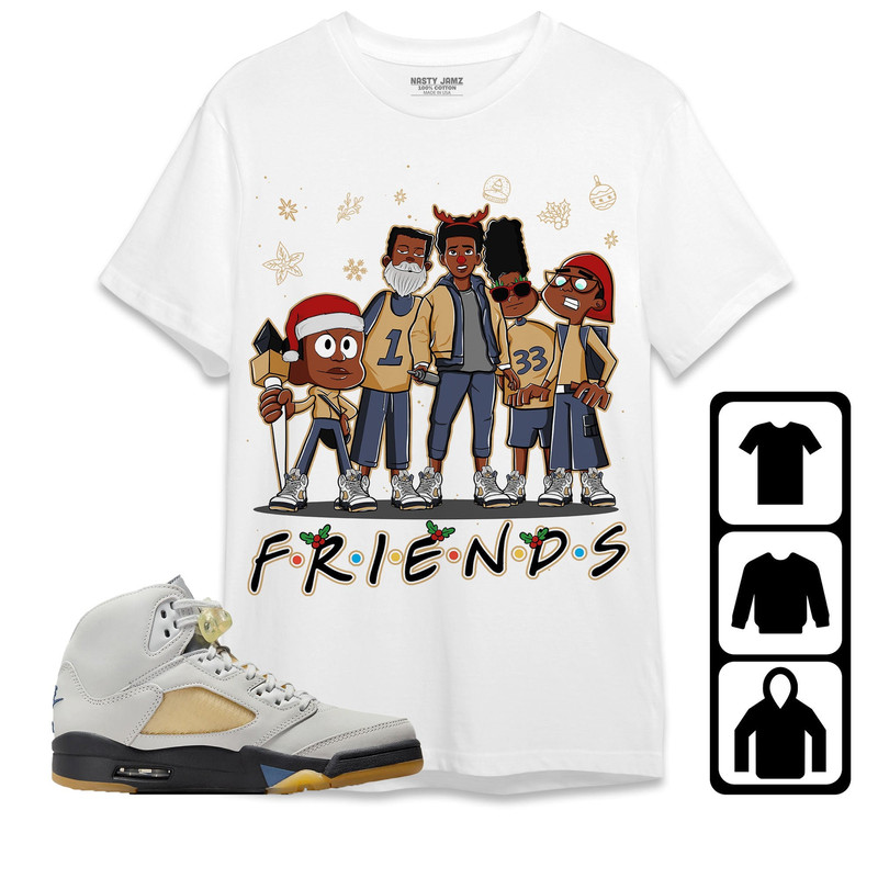 Melanin Boys Friends Xmas Unisex Tees Jordan 5 Photon Dust, Sweatshirt to match Sneaker, Outfit Birthday Gift.jpg