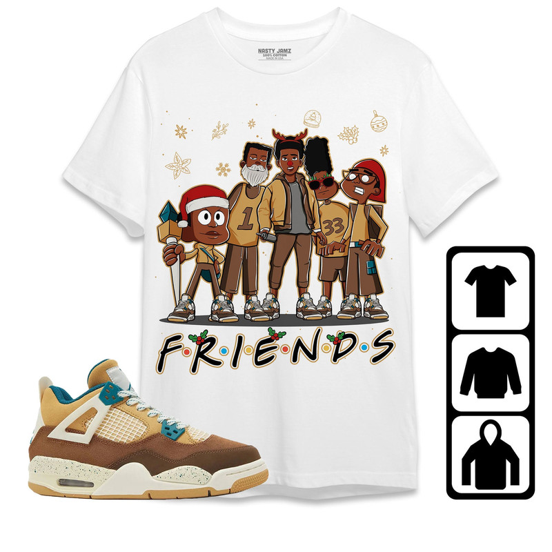 Melanin Boys Friends Xmas Unisex Tees Jordan 4 Cacao Wow, Sweatshirt to match Sneaker, Outfit Birthday Gift.jpg