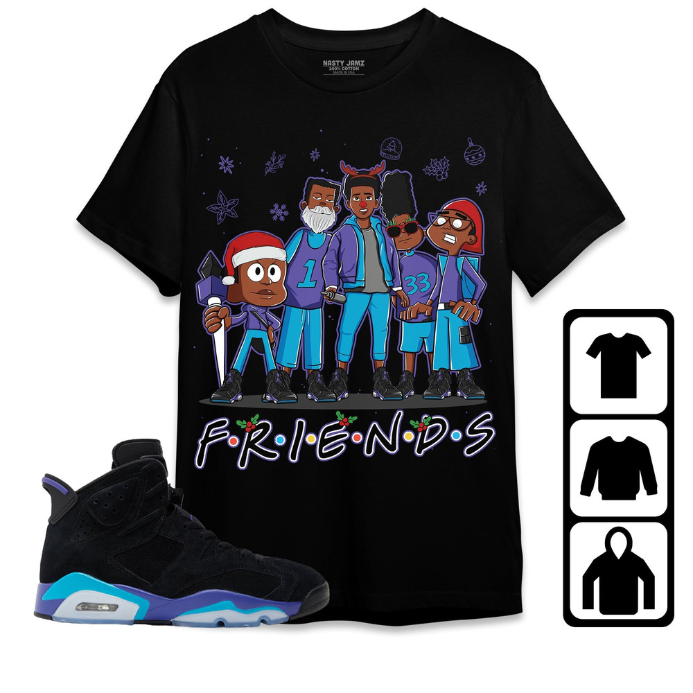Melanin Boys Friends Xmas Unisex Tees Jordan 6 Aqua, Sweatshirt to match Sneaker, Outfit Birthday Gift.jpg