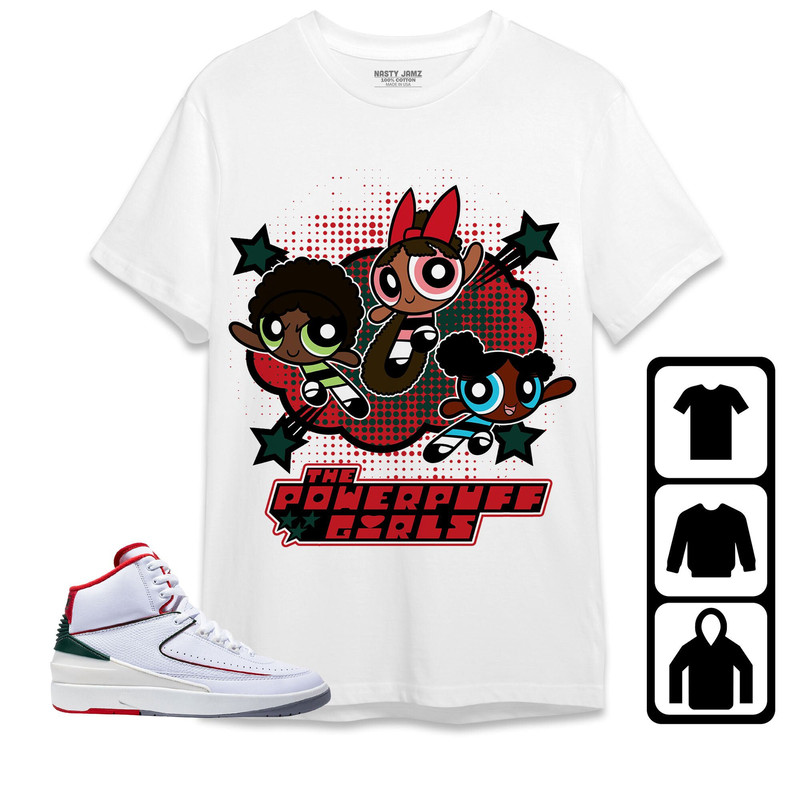 Black Powerpuff Girls Unisex Tees Jordan 2 Italy, Sweatshirt to match Sneaker, Outfit Holiday Jordan Tees.jpg