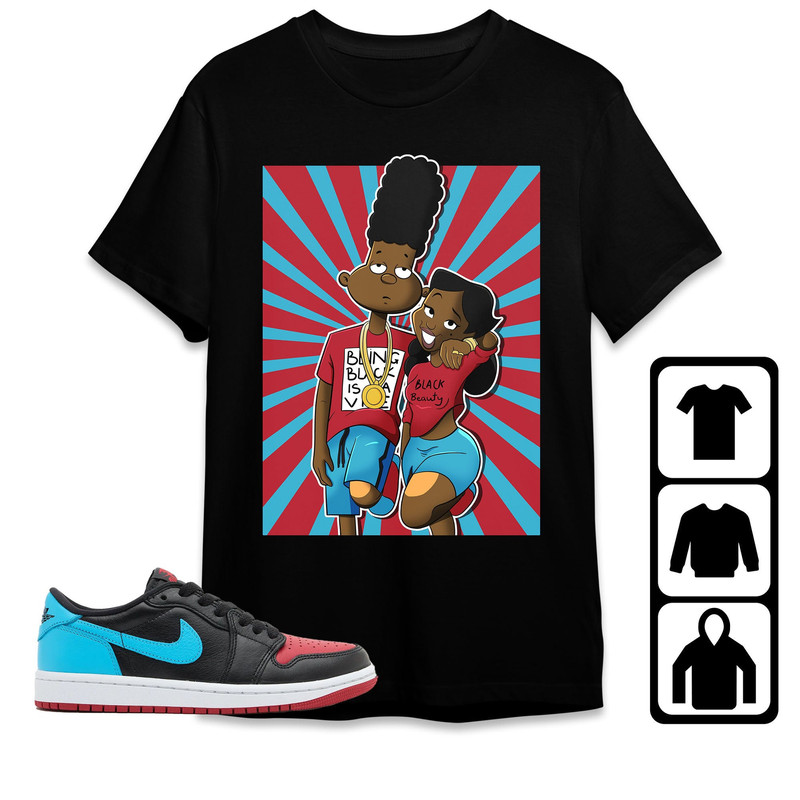 AJ 1 Low University Blue To Chi Unisex T-Shirt, Tee, Sweatshirt, Hoodie, A Diffirent Love, Shirt To Match Sneaker.jpg