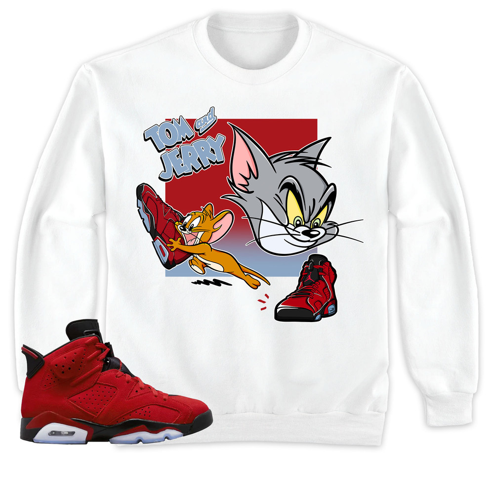 Jordan 6 Toro Bravo Unisex Hoodie, Cat And Mouse Sneakers TeesToro Bravo Jordan, Outfit match Jordan Toro Bravo Sweatshirt.jpg