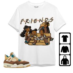 jordan 4 cacao wow unisex shirt, kid, toddles melanin friends sisters
