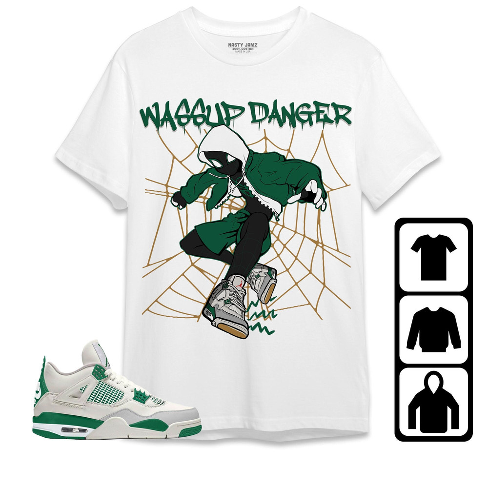 Jordan 4 SB Pine Green Unisex Shirt, Kid, Toddles Actions Wassup Danger Spider Man, Shirt To Match Sneaker.jpg