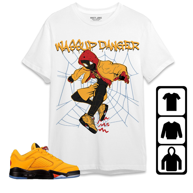Jordan 5 Low Chutney Unisex Shirt, Kid, Toddles Actions Wassup Danger Spider Man, Shirt To Match Sneaker.jpg