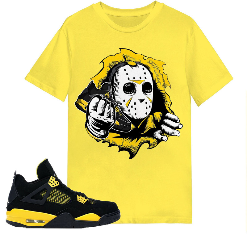 Friday JV Shirt Match Jordan 4 Thunder Shirt in Daisy.jpg