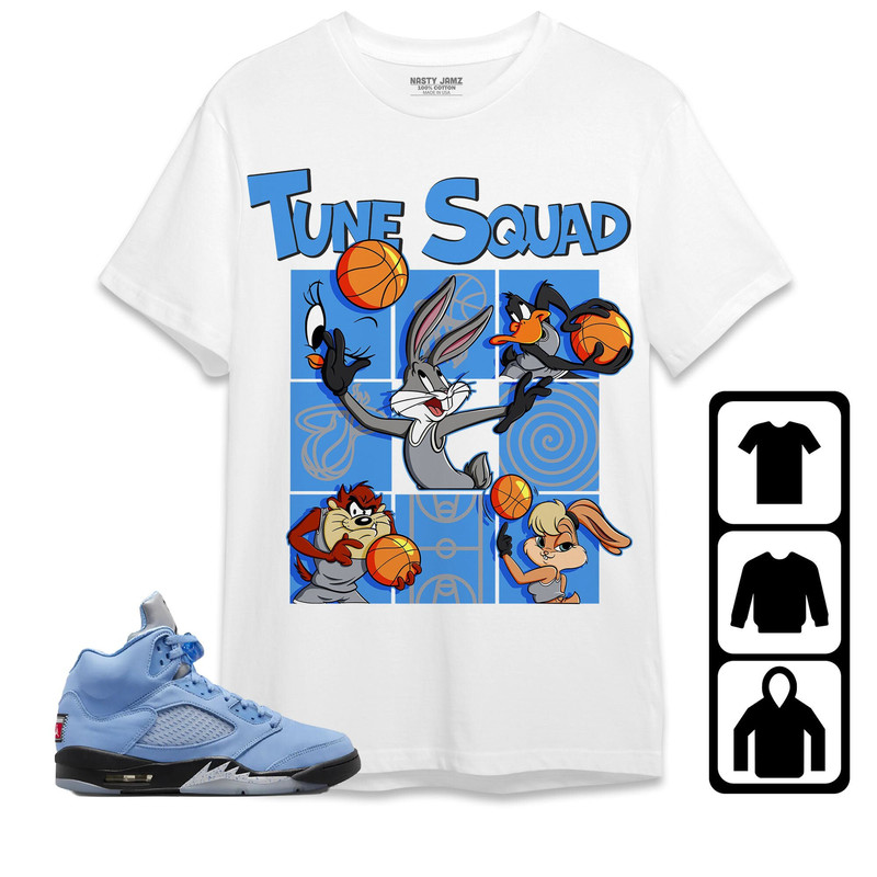 Jordan 5 University Blue Unisex Shirt, Kid, Toddles Basketball Team Squad, Shirt To Match Sneaker.jpg