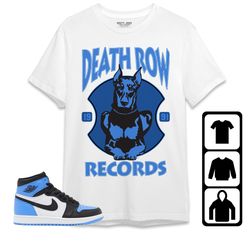 jordan 1 university blue toe unisex shirt, kid, toddles death row 1991 dog