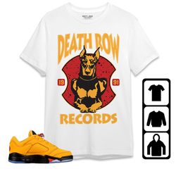 jordan 5 low chutney unisex shirt, kid, toddles death row 1991 dog
