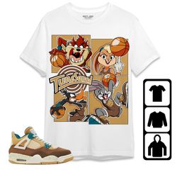 jordan 4 cacao wow unisex shirt, kid, toddles bunny basketball team