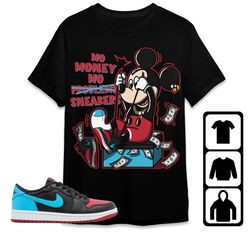 aj 1 low university blue to chi unisex t-shirt, tee, sweatshirt, hoodie, mo money mickey