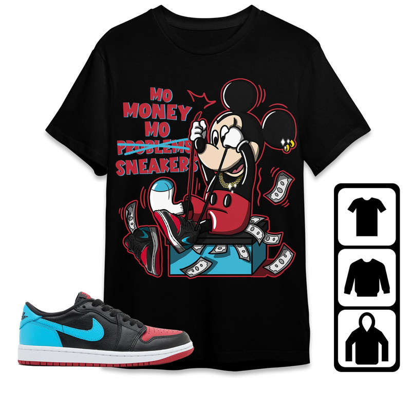 AJ 1 Low University Blue To Chi Unisex T-Shirt, Tee, Sweatshirt, Hoodie, Mo Money Mickey, Shirt To Match Sneaker.jpg