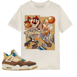 bunny basketball team shirt match jordan 4 cacao wow shirt in natural
