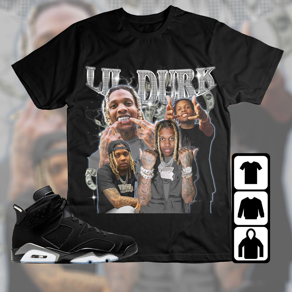 AJ 6 Black Chrome Metallic Silver Unisex T-Shirt, Sweatshirt, Hoodie, LD Rapper, Vintage Shirt To Match Sneaker.jpg