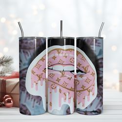 lv drip lips 20oz tumbler, 20oz tumbler, tumbler wrap design