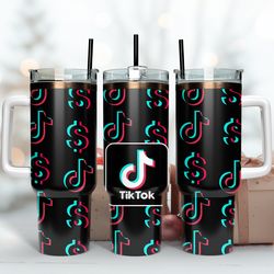 tiktok logo 40oz tumbler wrap, 20oz tumbler, tumbler wrap design