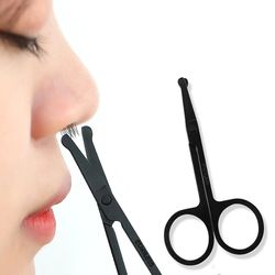 Portable Ergonomics Nose Hair Cutter Tools, Nose Hair Scissors, Nose Hair Trimmers, Stainless Steel Round Head