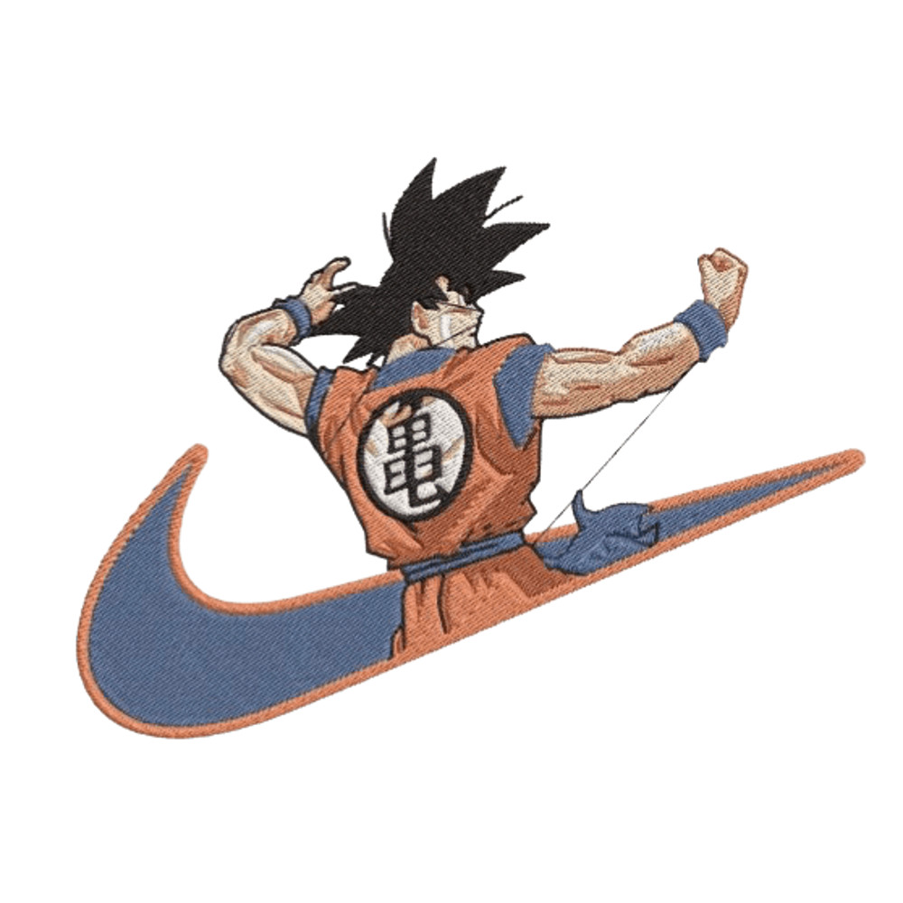 Goku Swoosh Embroidery File 0