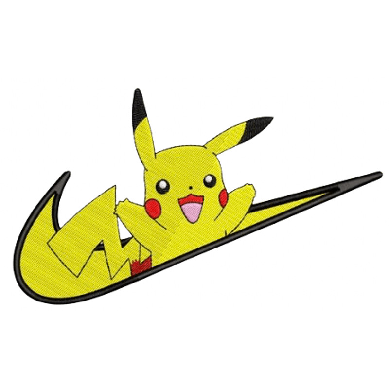 Pikachu Swoosh Embroidery File 0